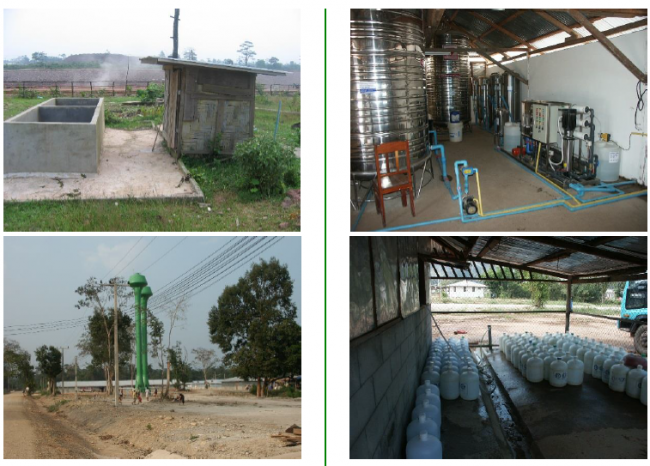 Work camp sanitation and water facilities at Nam Theun II dam project site, Laos. Photo: EDF
