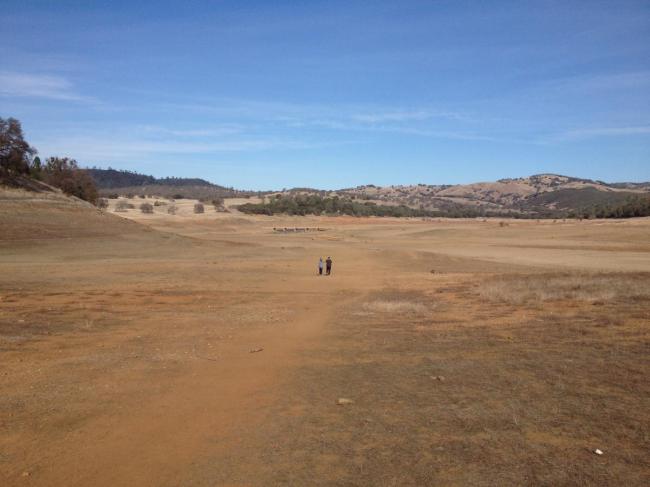Folsom Lake Reservoir during the Californian drought