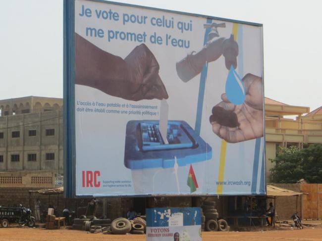 Billboard commissioned by IRC Burkina Faso for the presidential elections