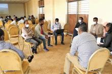 Workshop participants discussing master plans