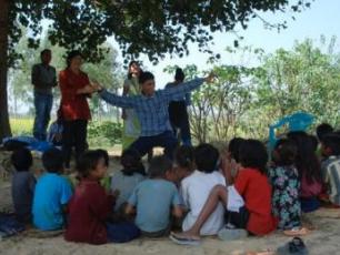 Nepal hygiene training for kids
