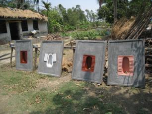 Concrete toilet slabs in India