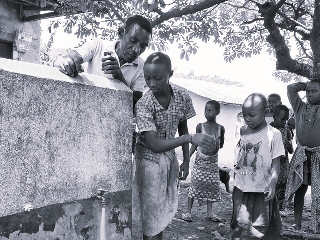 Children fetching water, Kabende sub county, Kabarole District