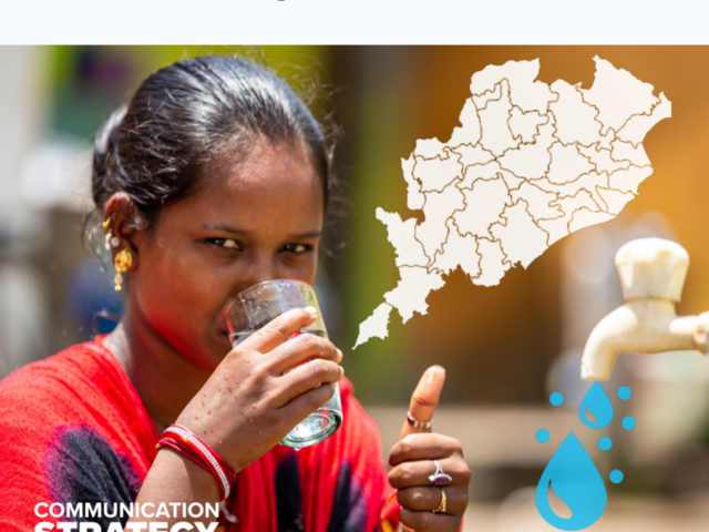 Women drinks glass of water - Odisha Drink from Tap Mission Communication Strategy cover