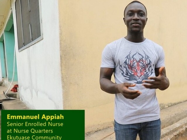 Emmanual Appiah, senior nurse in Wassa East district, Ghana