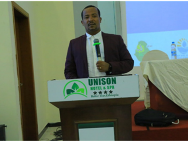 Mamaru Ayalew (Ph.D.), Head Water and Energy Bureau in Amhara Region opening the forum