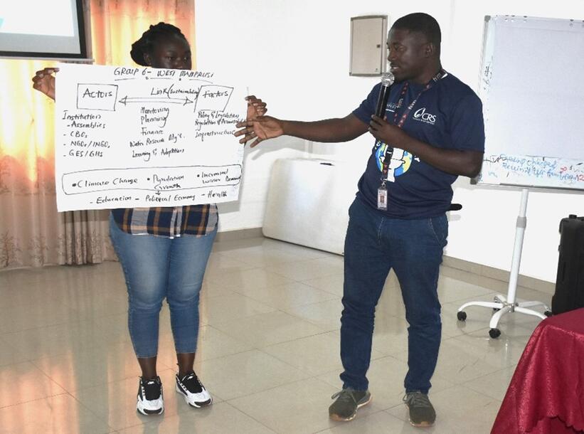 Group presentation at the training session 