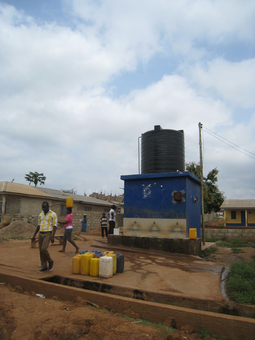 The limited mechanised borehole in Odumase